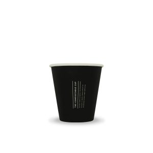 8oz Single Wall Paper Cup - Black